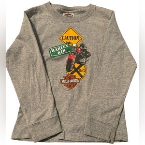 Harley-Davidson Kids Gray Graphic Long Sleeve Tee